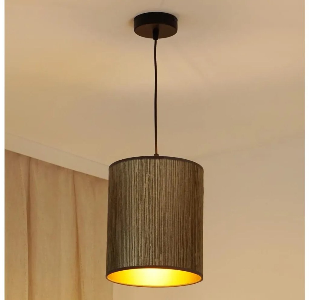 Brilagi - Lampa wisząca BOSTON ROLLER 1xE27/15W/230V pr. 21 cm brąz/złoto