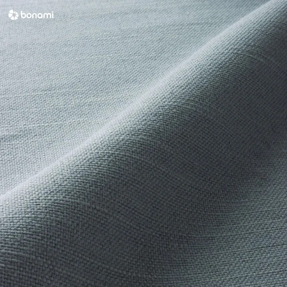 Jasnoniebieskie tapicerowane łóżko dwuosobowe ze schowkiem ze stelażem 160x200 cm Lotte – Meise Möbel