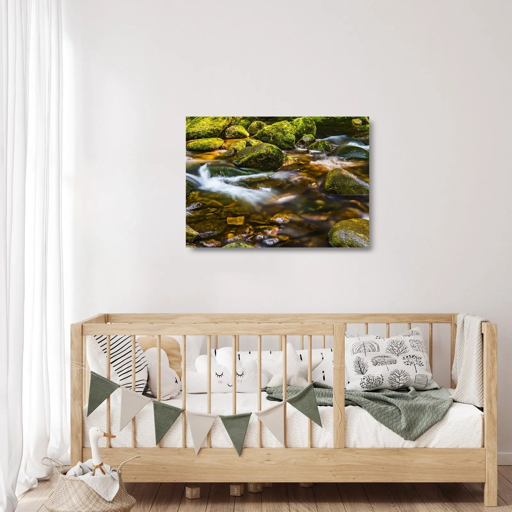 Obraz na szkle - strumień (70x50 cm)