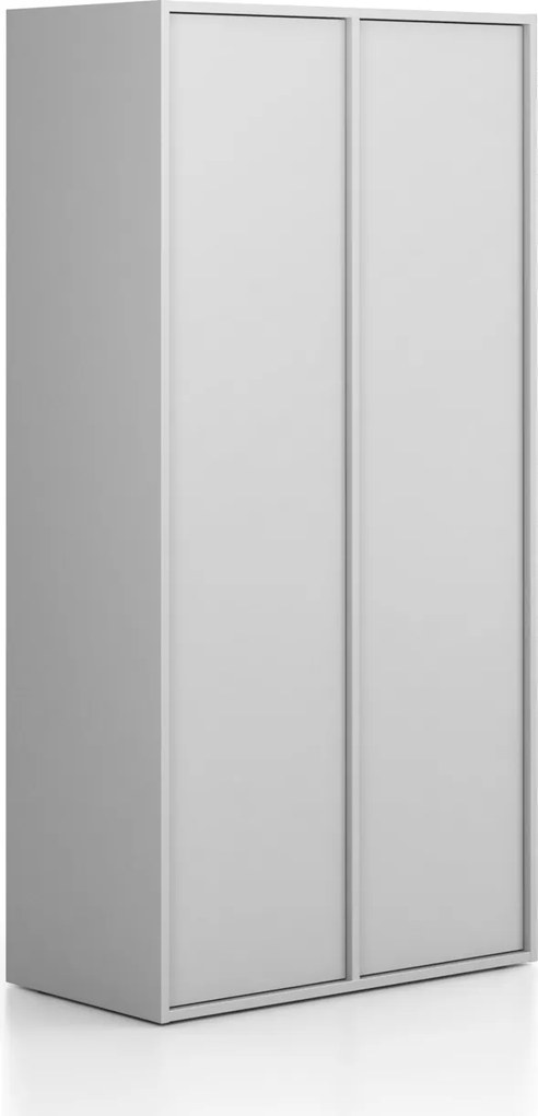 Szafka biurowa FRAME, 2x drzwi, 872 x 450 x 1735 mm, PUSH-lock, szary