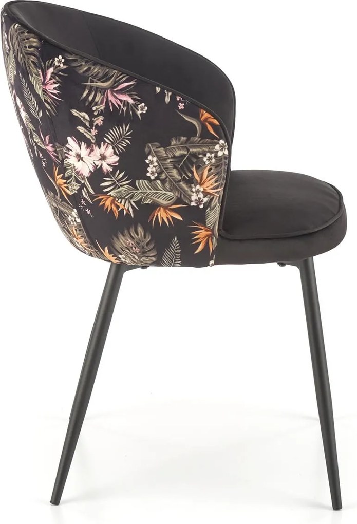 Krzesło z podłokietnikami K506 z wzorem z tyłu oparcia