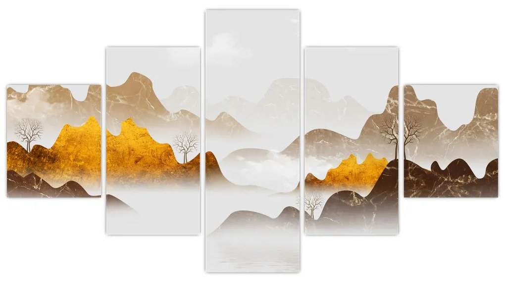 Obraz - Góry we mgle (125x70 cm)
