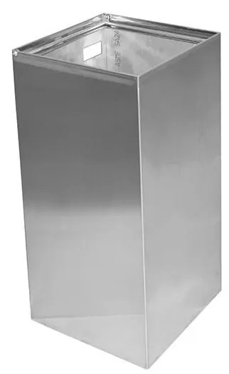 Kosz na śmieci 30x60 cm stal nierdzewna/srebrny