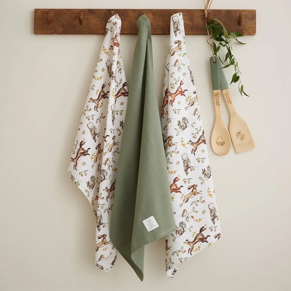 Bawełniane ścierki zestaw 3 szt. 45x65 cm Forest Fable – Cooksmart ®