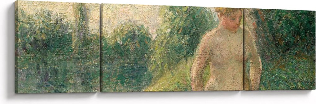 Obraz - Camille Pissarro, The Bather, reprodukcje (170x50 cm)