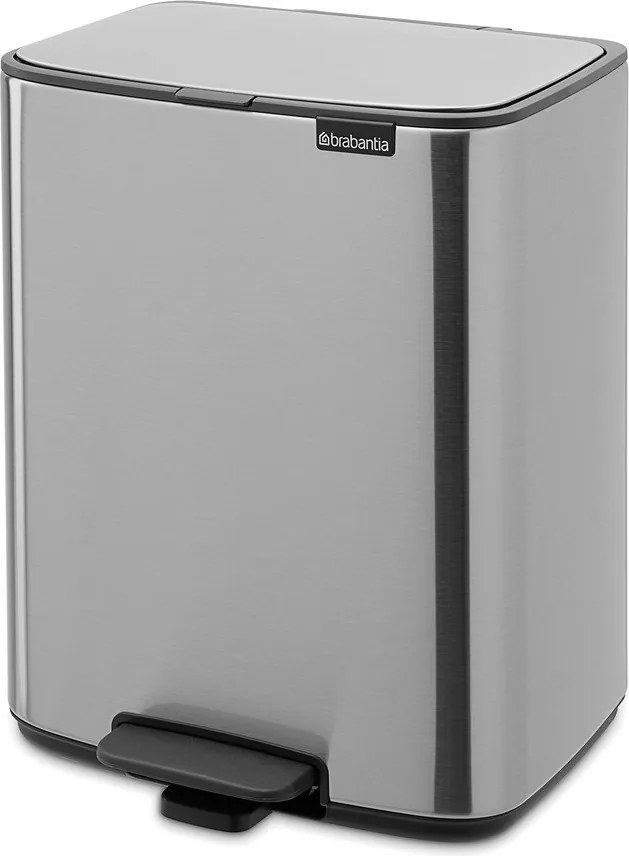 Stalowy kosz na śmieci z pedałem w kolorze matowego srebra 12 l Bo – Brabantia