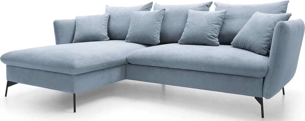 Szaroniebieski narożnik z funkcją spania N7-F07