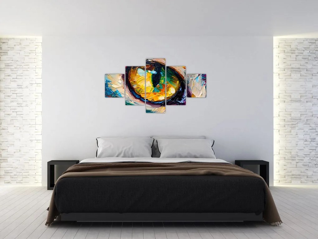 Obraz - Malowanie kocim okiem (125x70 cm)