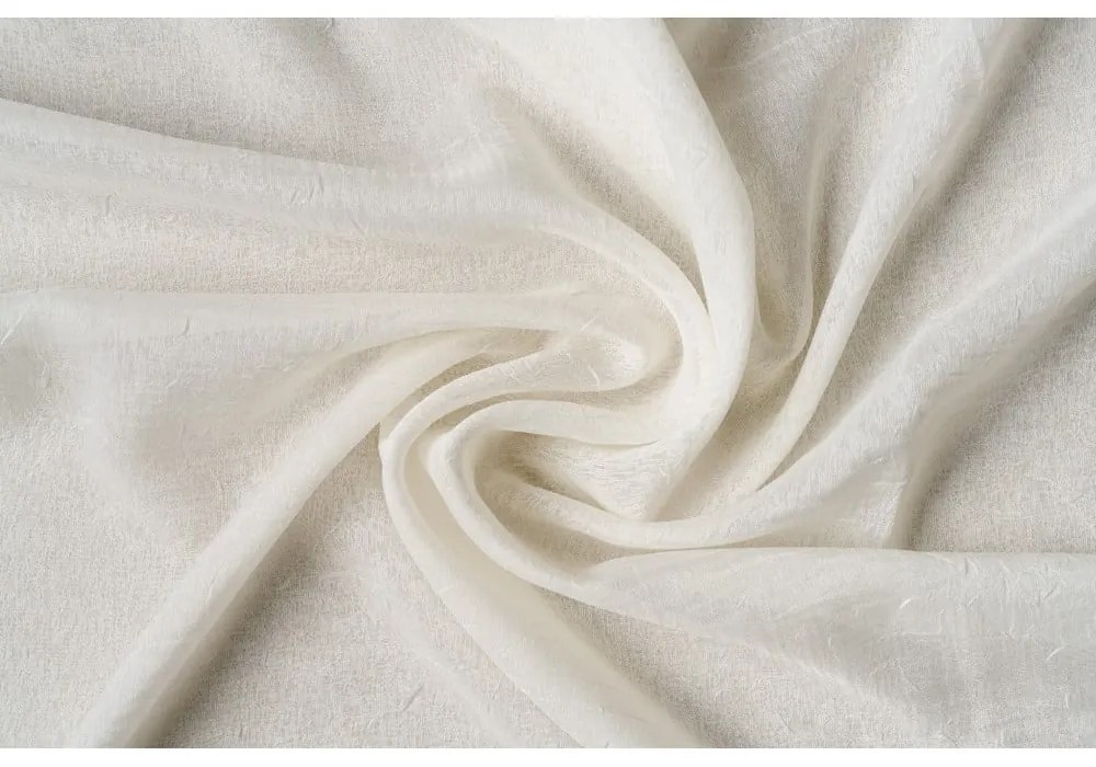 Kremowa firanka z woalu 140x245 cm Sable Crush – Mendola Fabrics