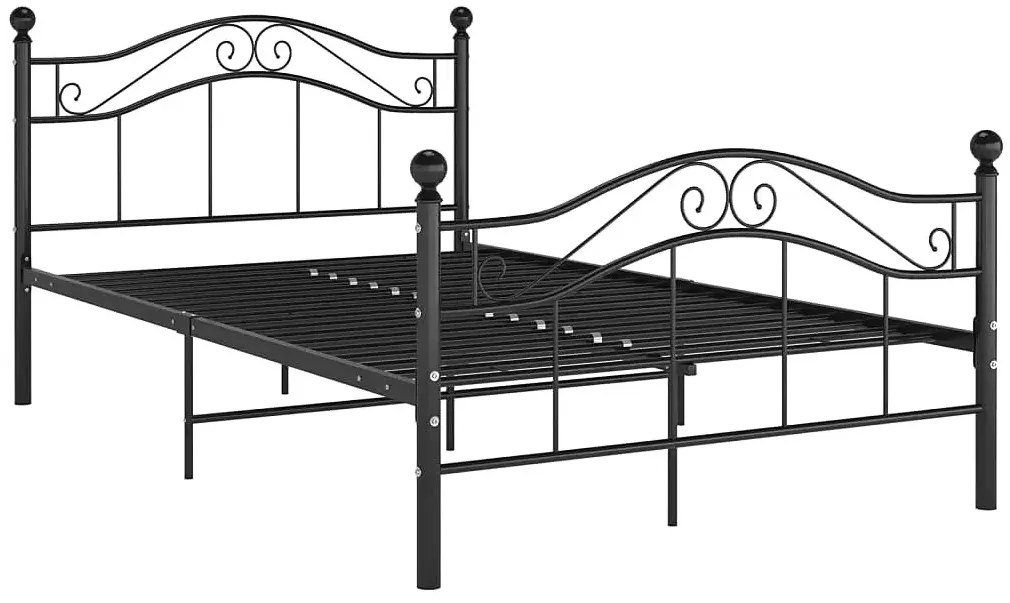 Metalowe czarne loftowe łózko 120x200 cm D9-D00