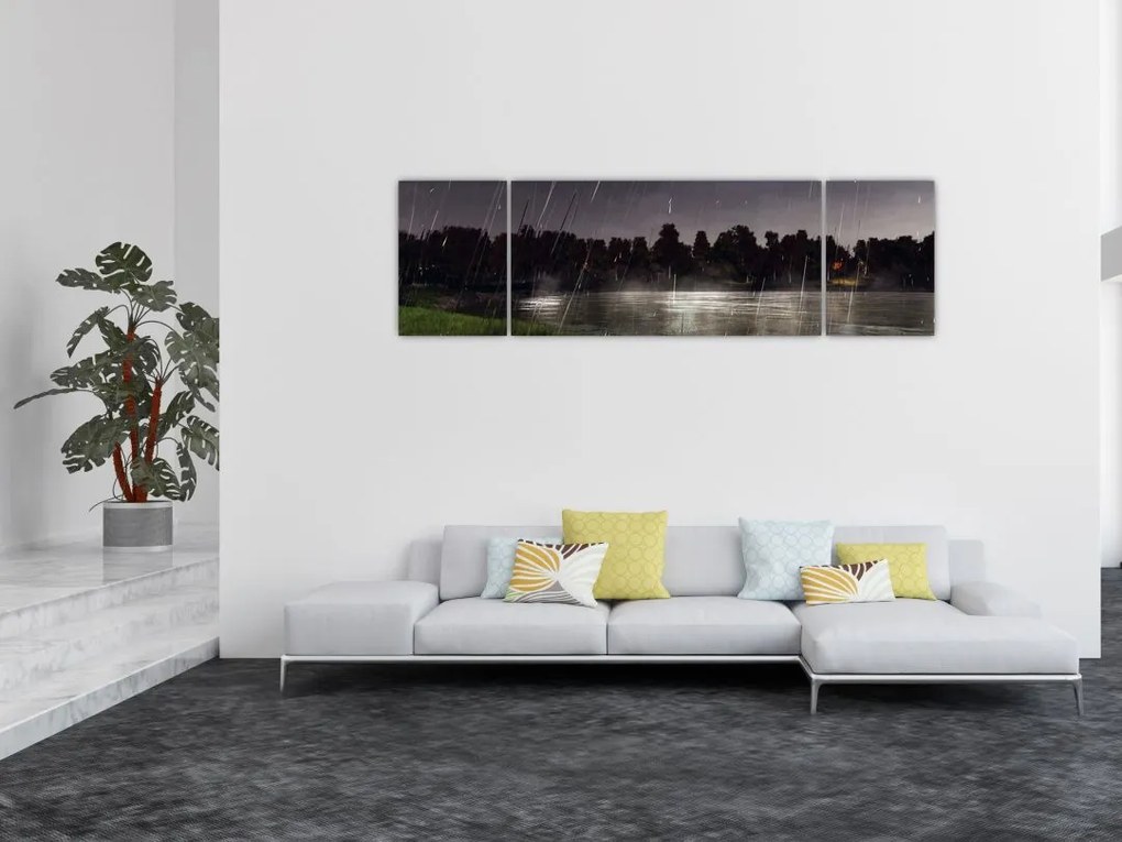 Obraz - Deszczowy wieczór (170x50 cm)