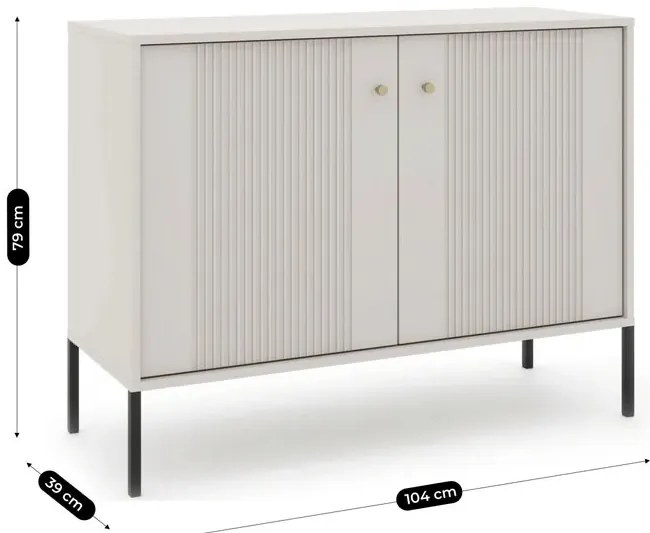 Kaszmirowa komoda na nóżkach N9-B61