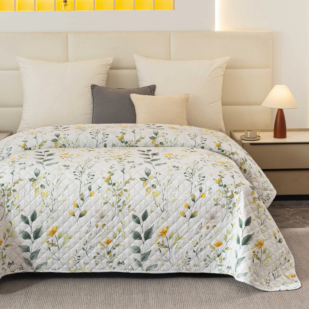 Narzuta na łóżko CITRUS GARDEN, biały Rozmiar: 170 x 210 cm