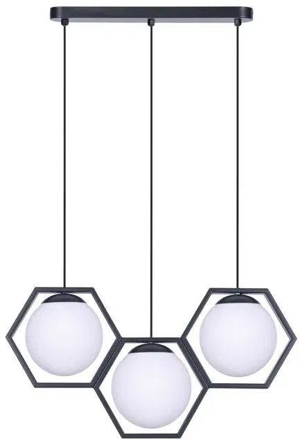 Geometryczna potrójna lampa wisząca nad stół - S770-Hona