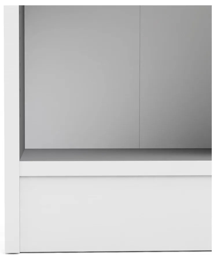 Biały regał Tvilum Basic, 41 x 203 cm