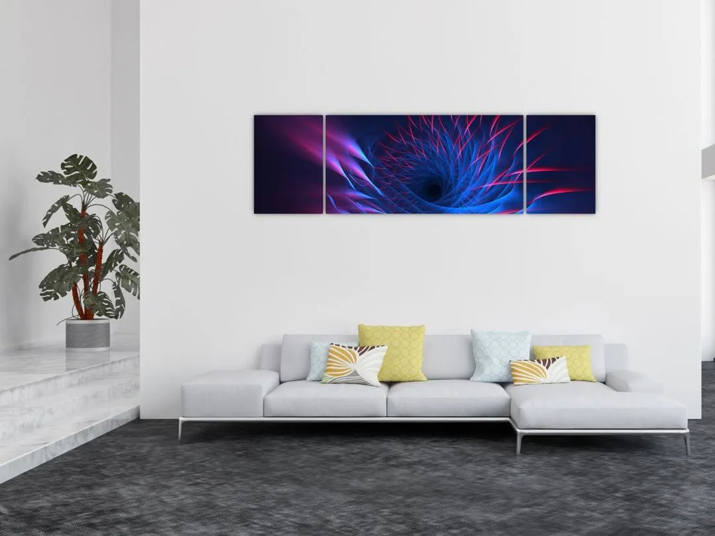 Obraz - abstrakcja kwiatu (170x50 cm)