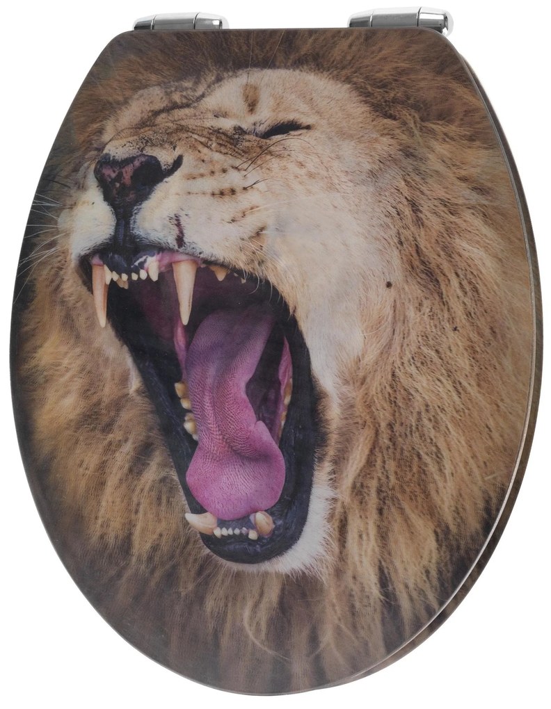 Deska sedesowa z nadrukiem 3D LION z MDF, WENKO