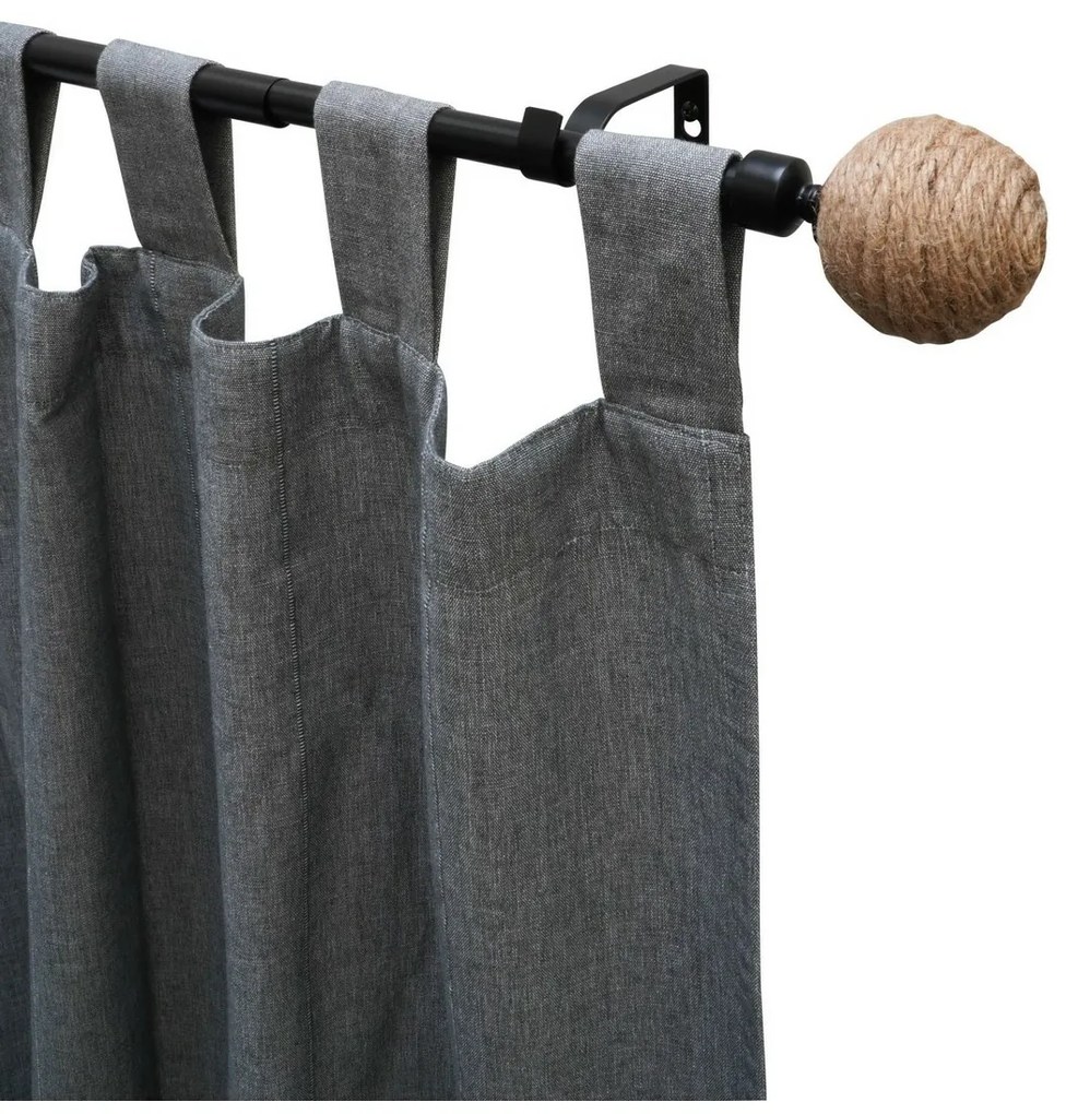 Zestaw rozciągalny 16/19 mm Eta czarny matowy, 120–210 cm