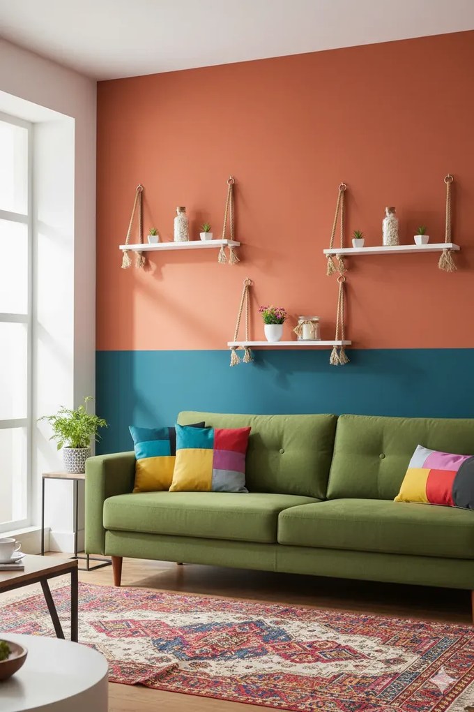 Zestaw trzech białych wiszących półek Z0-G76