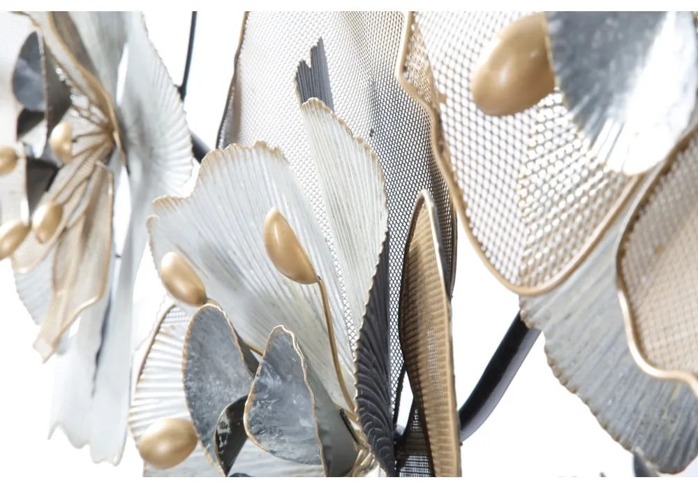 Metalowa dekoracja ścienna Mauro Ferretti Flowery, 119x60 cm