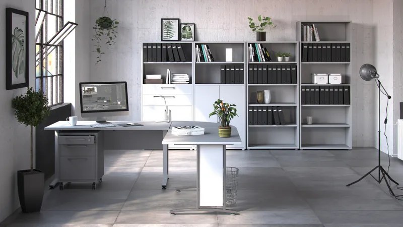 Regał do biura Prima 4 biały