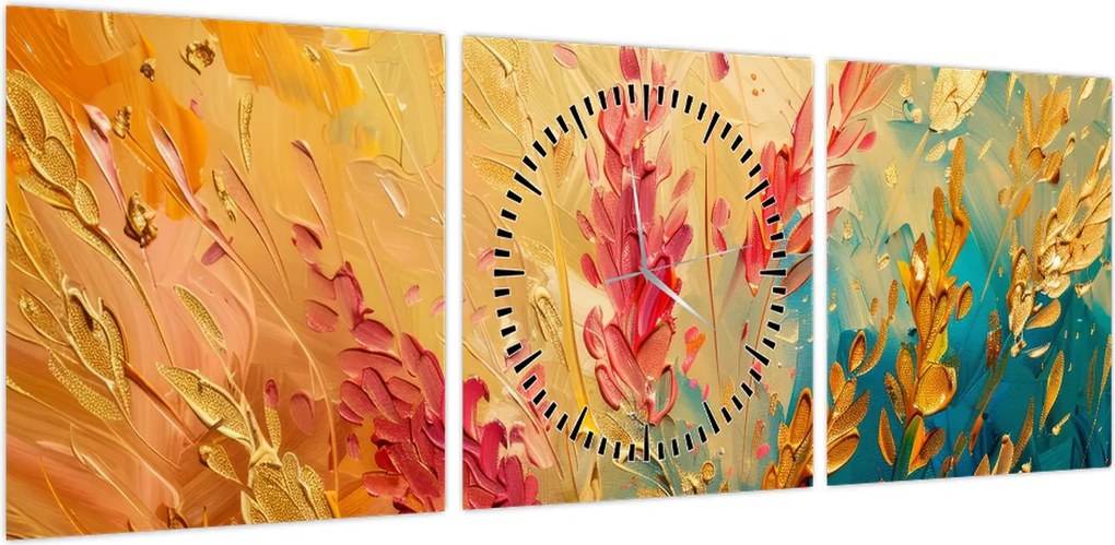 Obraz - Malowanie pola (z zegarem) (90x30 cm)