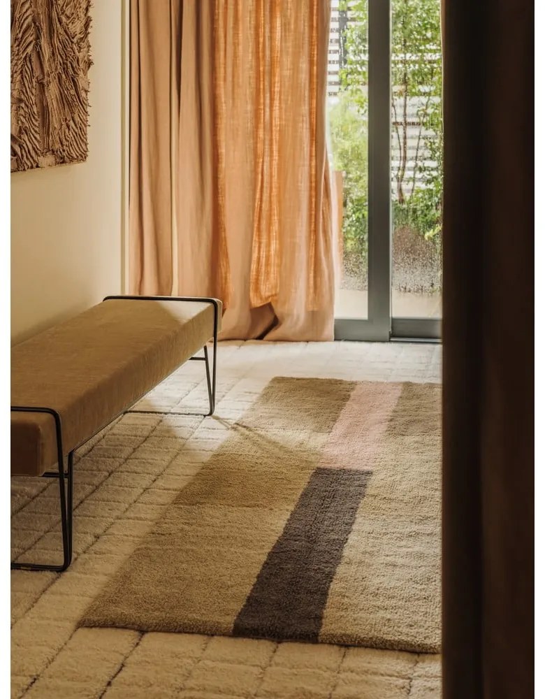Wełniany chodnik tkany ręcznie 80x230 cm Chroma Dusty Pink – Lorena Canals