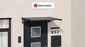 Zadaszenie KEPLER z aluminium – 120×90×22cm - Czarny