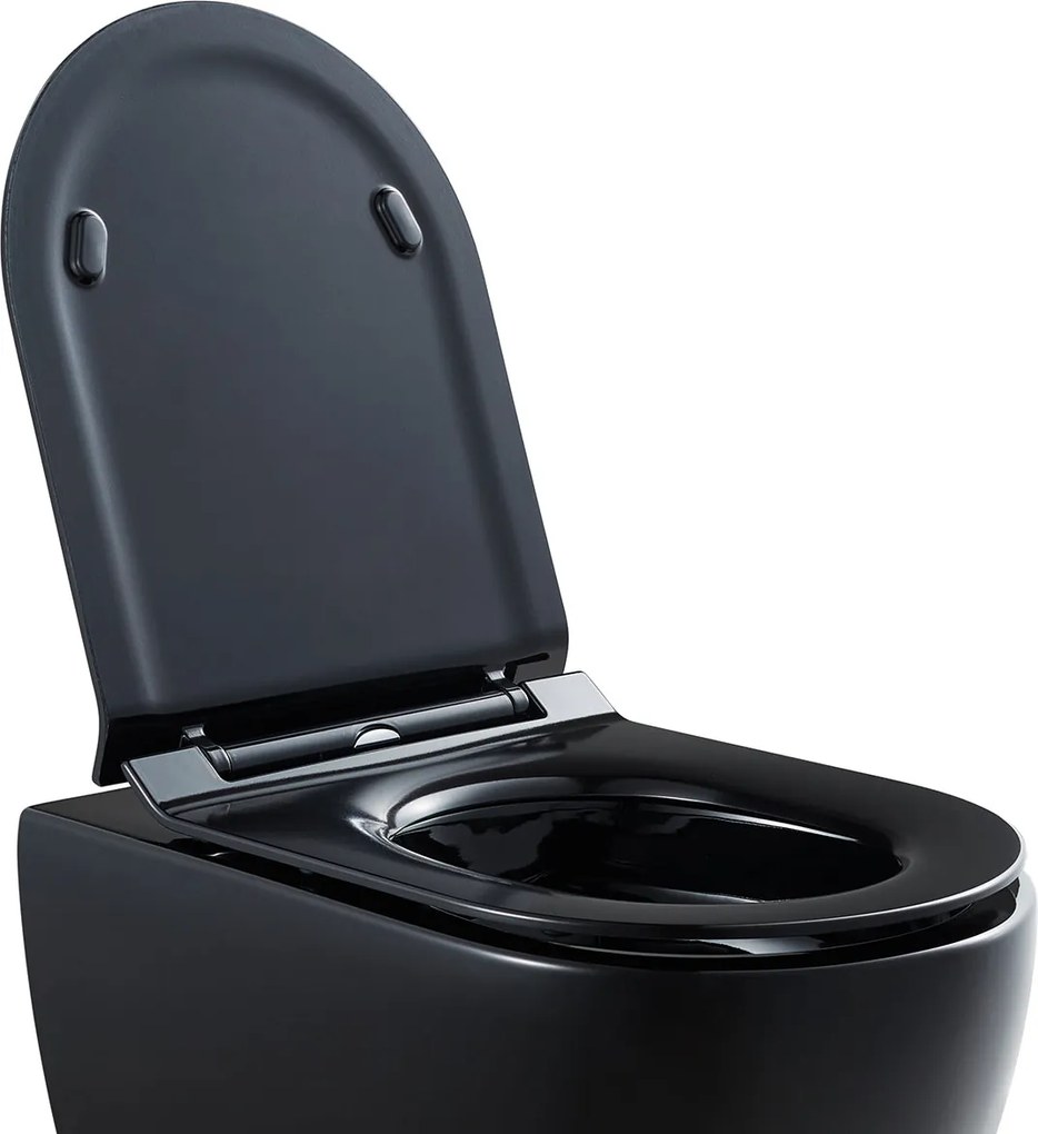 Płaska pokrywa toalety z miękkim zamknięciem