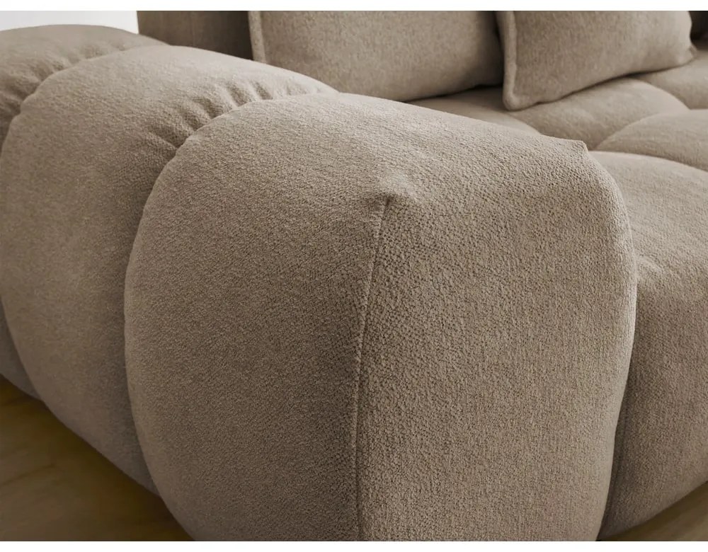 Szarobrązowa sofa z tkaniny szenilowej 278 cm Everest – Bobochic Paris