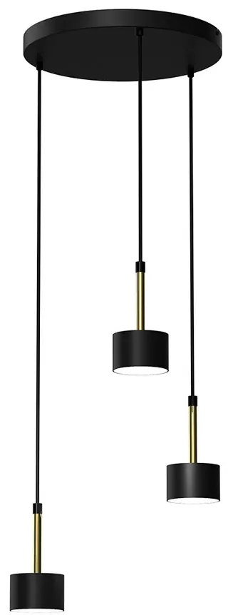 Czarno-złota wisząca lampa do kuchni - N022-Circile