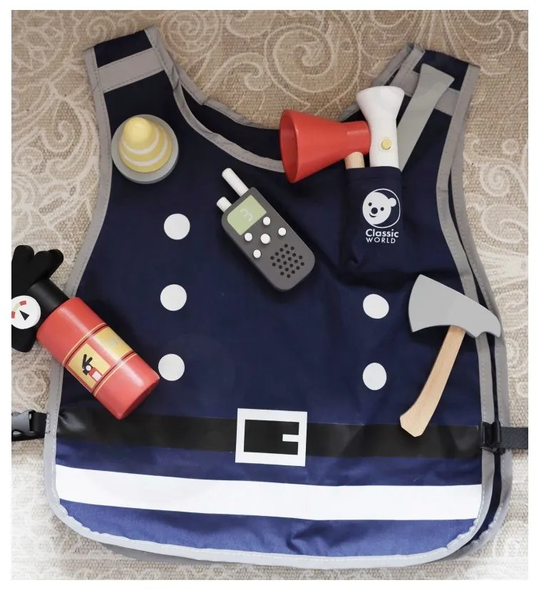 Classic world little firefighter set costume tools 8 pcs.