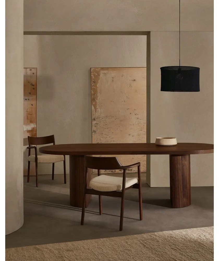 Okrągły stół z blatem w dekorze orzecha 100x240 cm Nealy – Kave Home
