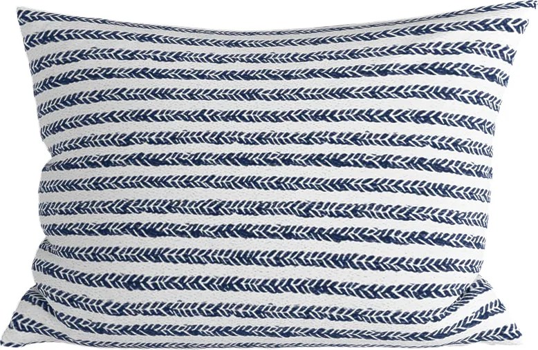 Bawełniana poszewka na poduszkę NAVYSTA POLY 50x70 cm, niebiesko-biała