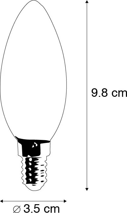 Zestaw 3 żarówek LED E14 ściemnialnych świec B35 5W 380lm 2700K
