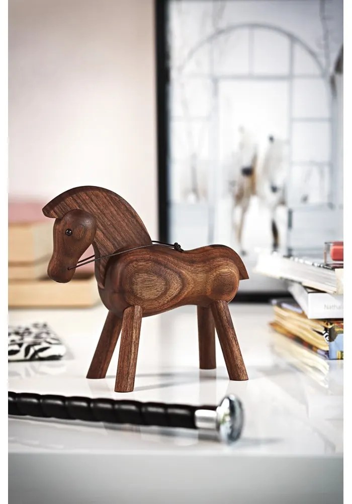 Figurka z litego drewna orzechowego Kay Bojesen Denmark Horse