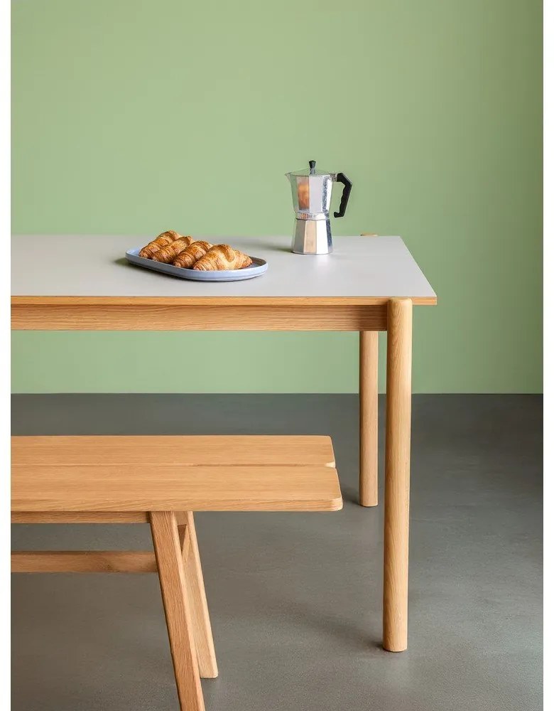 Stół z litego drewna dębowego 107x190 cm Oblique – Hübsch