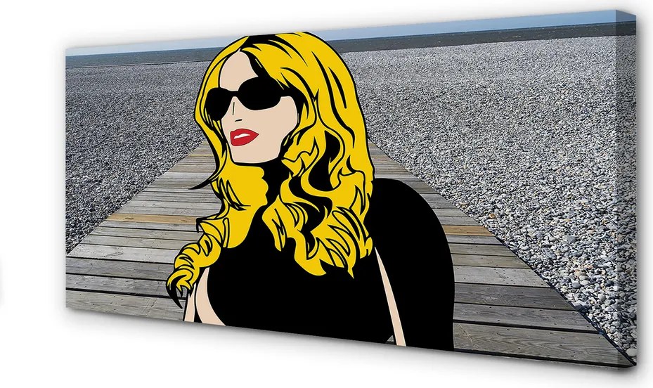 Fotoobraz na płótnie Kobieta w Czarnych Okularach