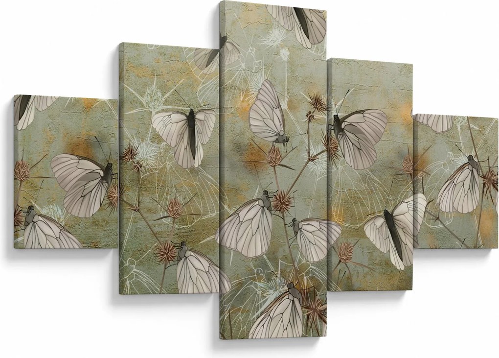 Obraz - Vintage motyle (125x70 cm)