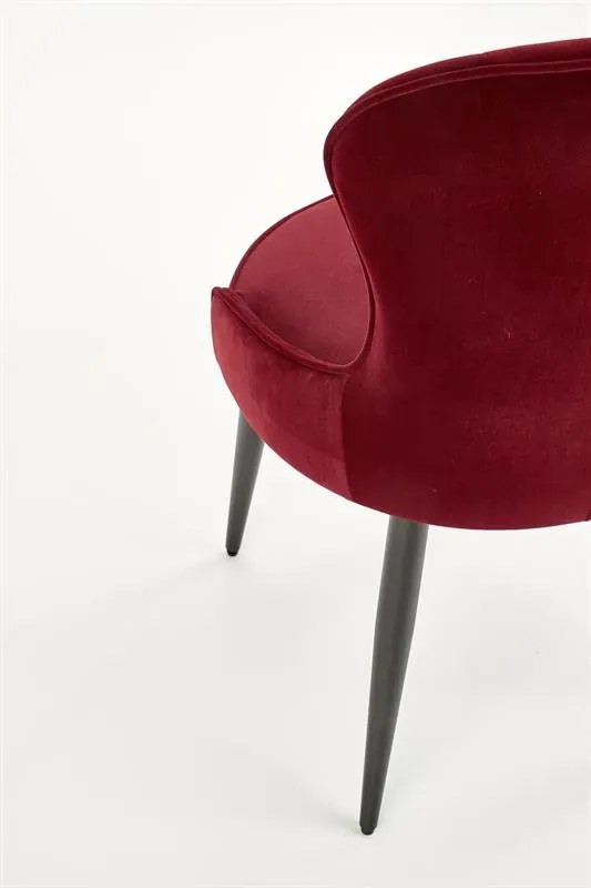 Krzesło tapicerowane K366 VELVET bordowe HALMAR