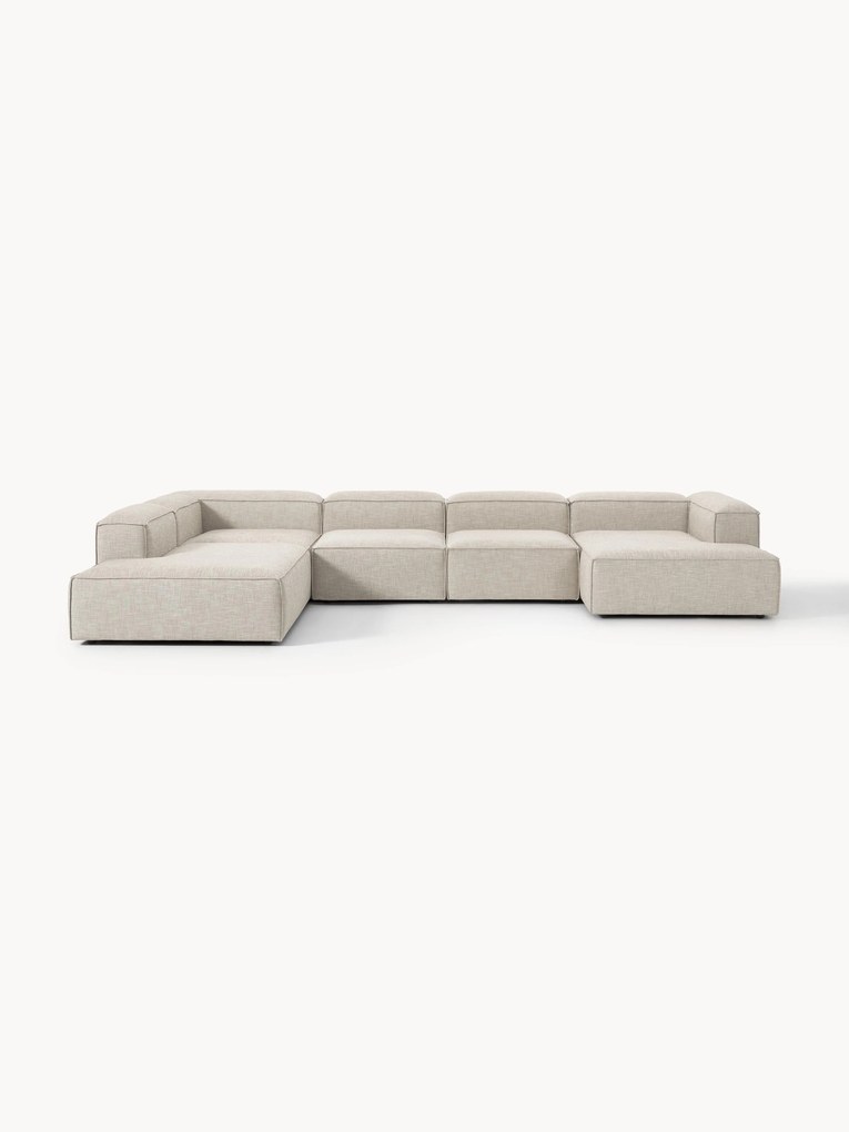 Sofa modułowa z mieszanki lnu Lennon