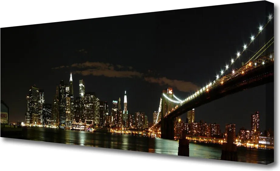 Obraz na płótnie Most Wiszący nad Metropolią