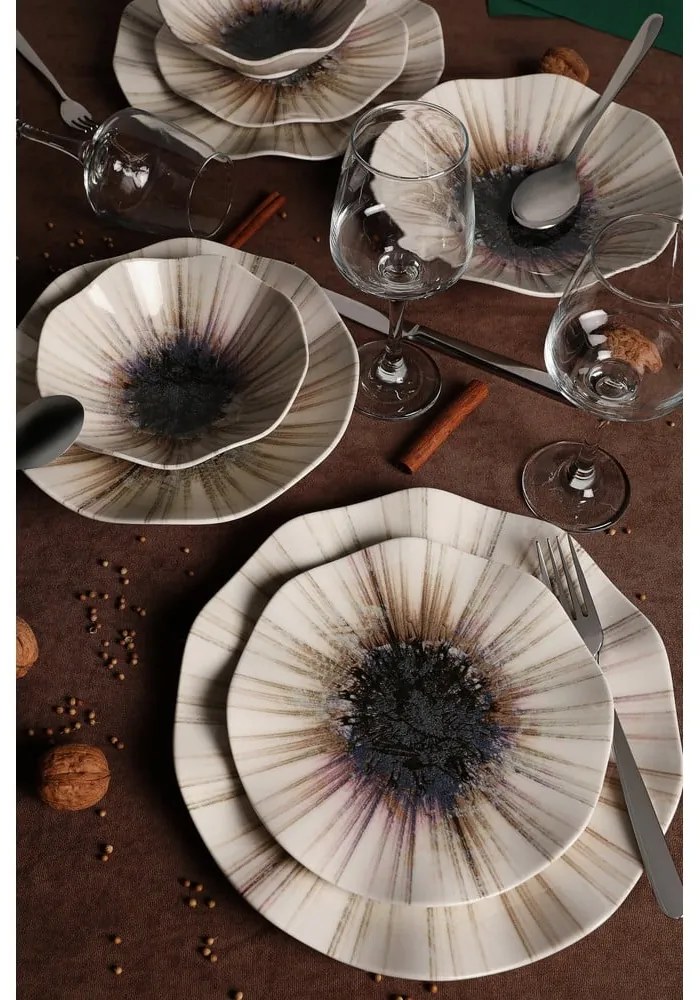 Porcelanowy zestaw talerzy 24 szt. – Hermia