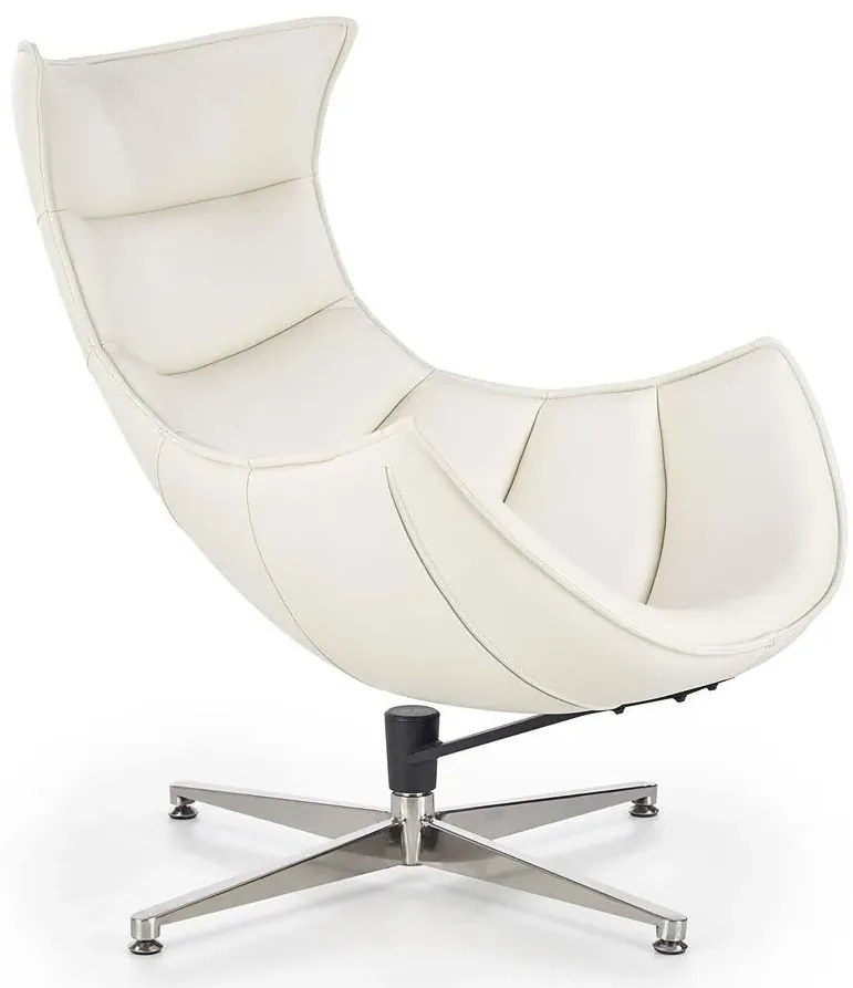 Obrotowy fotel wypoczynkowy ze skóry ekologicznej K7-M72