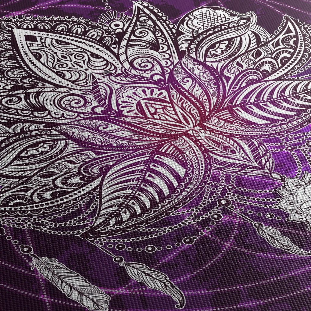 Obraz - Lotos (z zegarem) (90x30 cm)