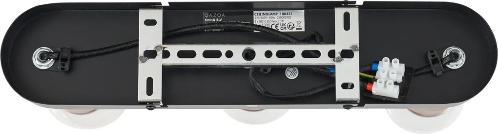 Okrągły reflektor sufitowy ciemny brąz 3-punktowy regulowany - Veerle