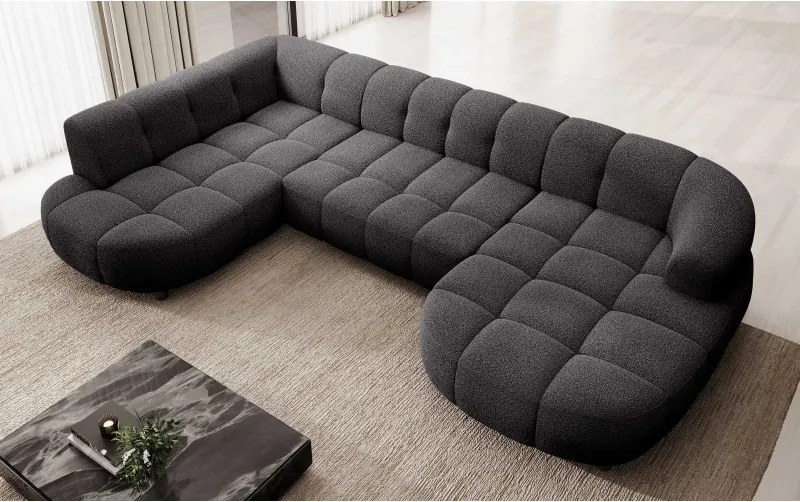 Narożnik VELPA XL Lewostronny z elektryczną regulacją siedziska w tkaninie LOOP 19 WERSAL