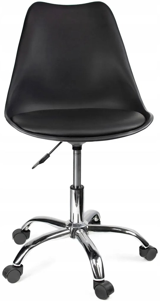 Czarne krzesło obrotowe z regulacją W8-F54