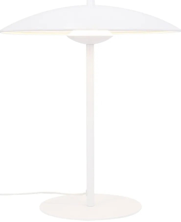 Biała lampa stołowa LED z metalowym kloszem (wysokość 41 cm) Lund – Candellux Lighting
