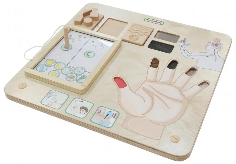 Masterkidz tablica edukacyjna zmysł dotyku montessori